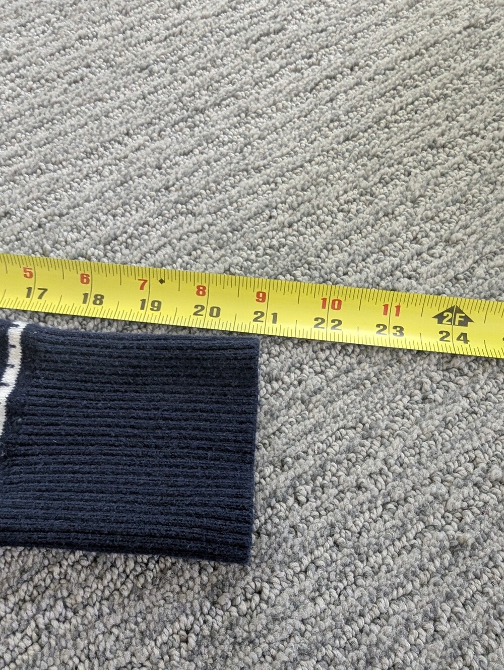 L.L. Bean Nordic Fair Isle Cotton Cashmere Navy Turtleneck Sweater - Picture 7 of 9